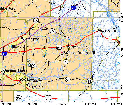 Fayette County, TN map
