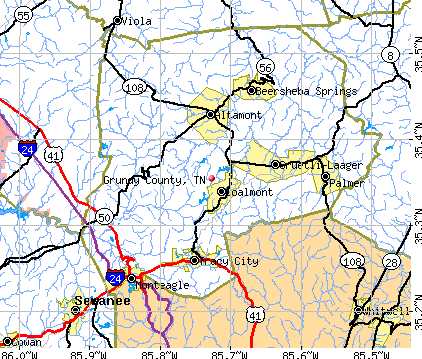 Grundy County, TN map