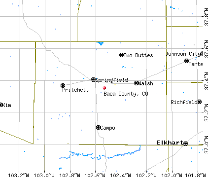 Baca County, CO map