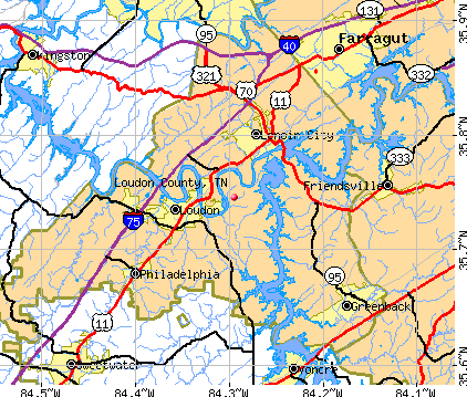 Loudon County, TN map