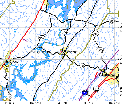 Meigs County, TN map