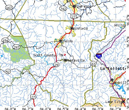 Scott County, TN map