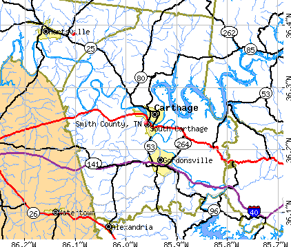 Smith County, TN map
