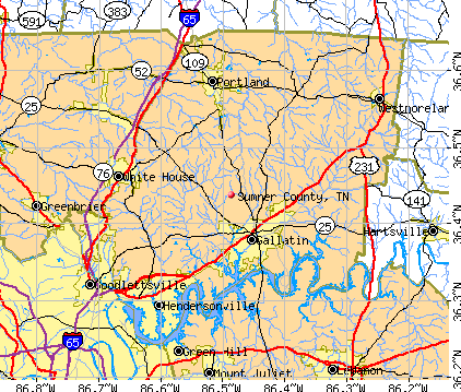 Sumner County, TN map