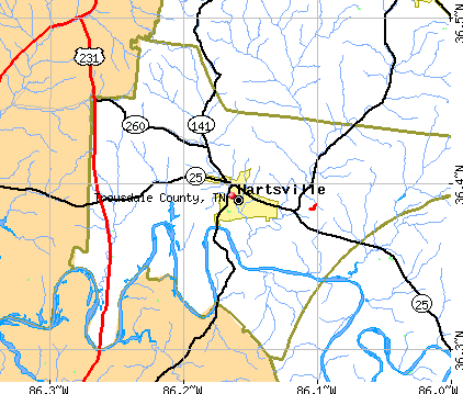 Trousdale County, TN map