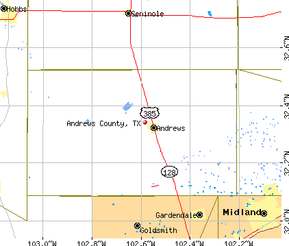 Andrews County, TX map
