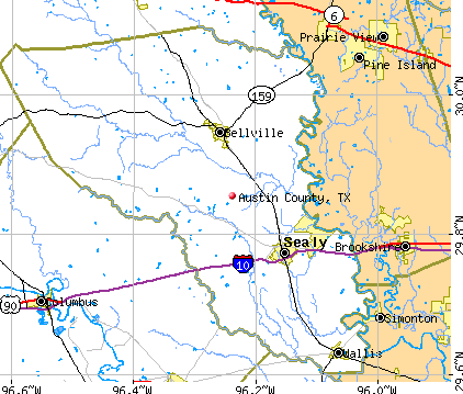 Austin County, TX map