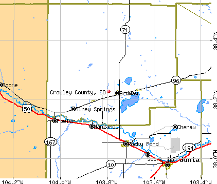 Crowley County, CO map