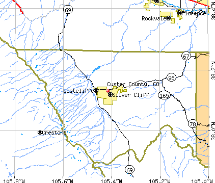 Custer County, CO map