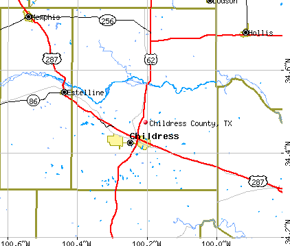 Childress County, TX map