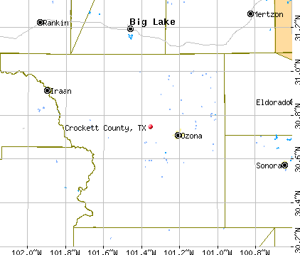 Crockett County, TX map
