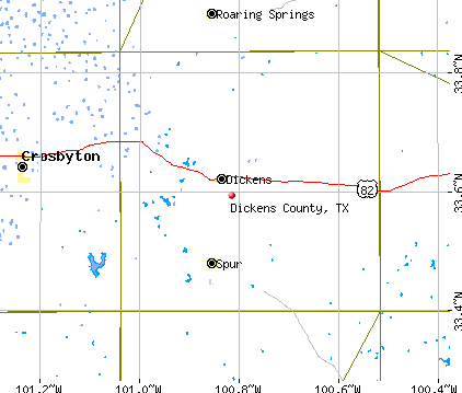 Dickens County, TX map