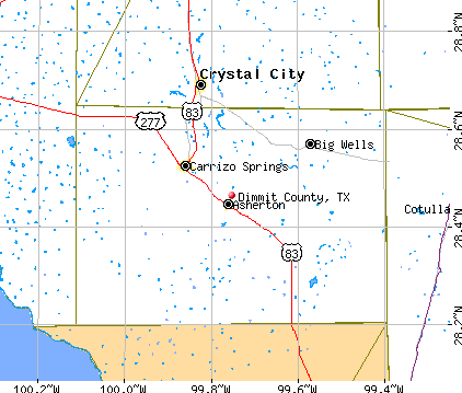 Dimmit County, TX map
