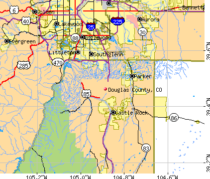 Douglas County, CO map