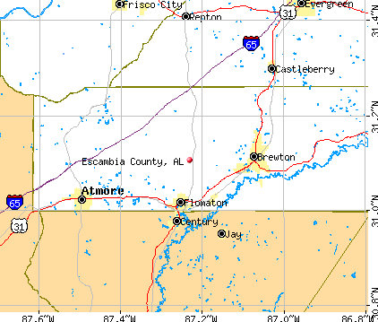 Escambia County, AL map