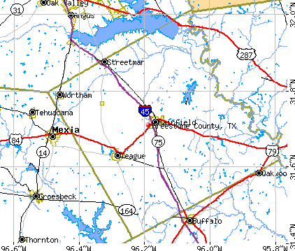 Freestone County, TX map