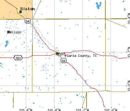 Garza County, TX map