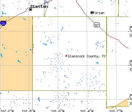 Glasscock County, TX map