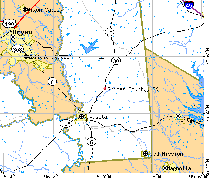 Grimes County, TX map