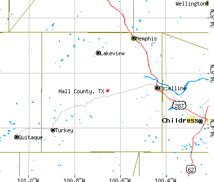 Hall County, TX map