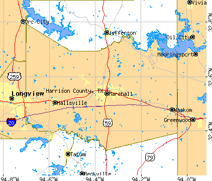 Harrison County, TX map