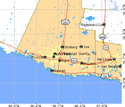 Hidalgo County, TX map