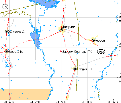 Jasper County, TX map
