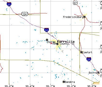 Kerr County, TX map