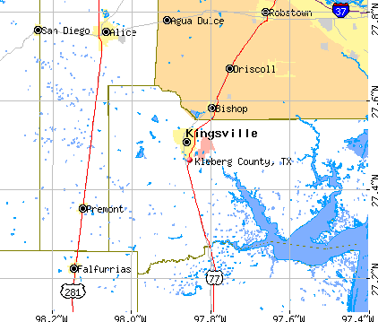Kleberg County, TX map