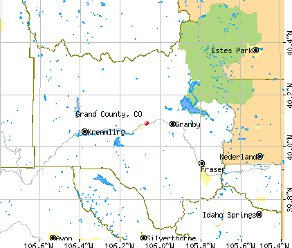 Grand County, CO map