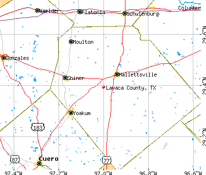 Lavaca County, TX map