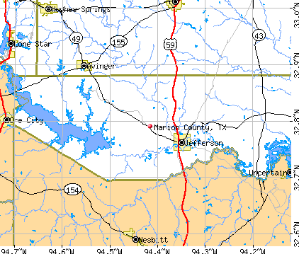 Marion County, TX map