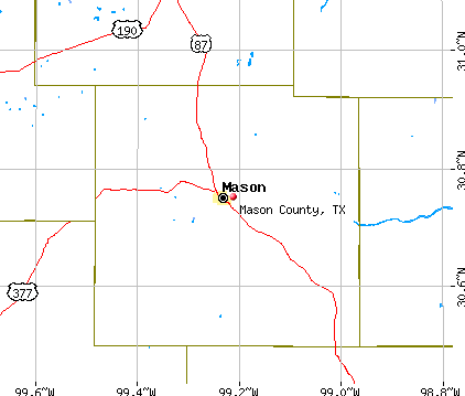 Mason County, TX map