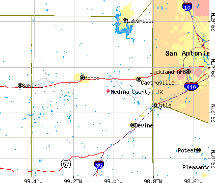 Medina County, TX map