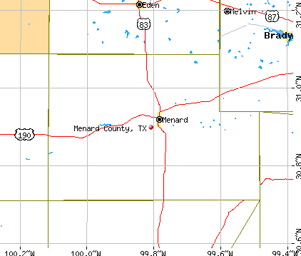 Menard County, TX map