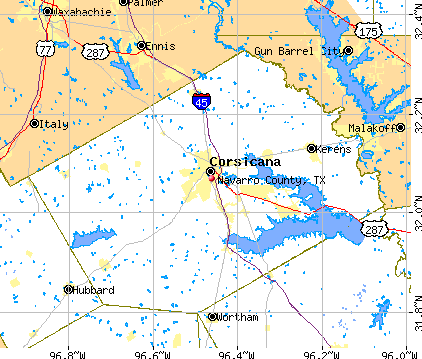 Navarro County, TX map