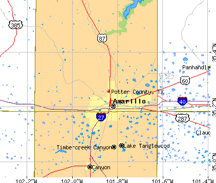 Potter County, TX map
