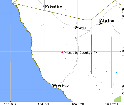 Presidio County, TX map