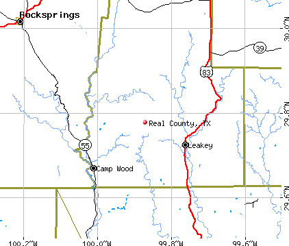 Real County, TX map