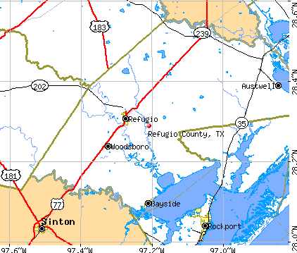 Refugio County, TX map
