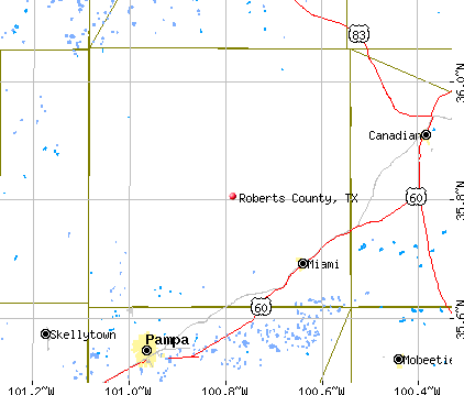 Roberts County, TX map