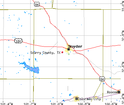 Scurry County, TX map