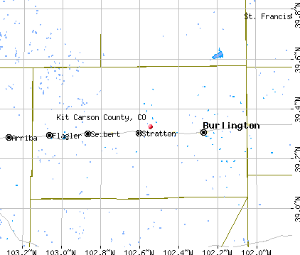 Kit Carson County, CO map