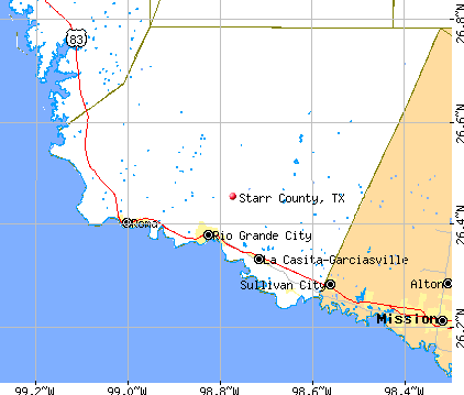 Starr County, TX map