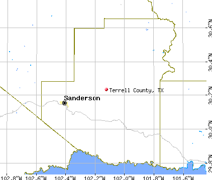 Terrell County, TX map