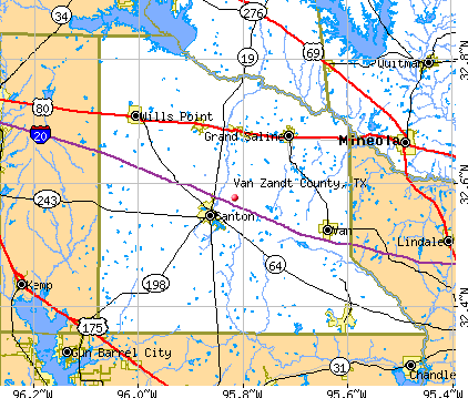 Van Zandt County, TX map