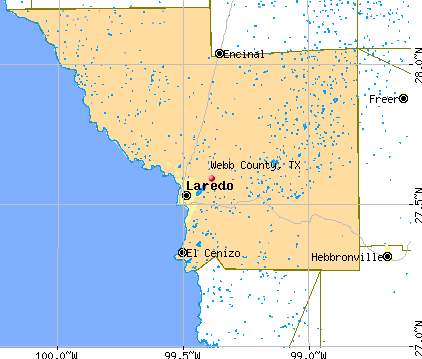 Webb County, TX map