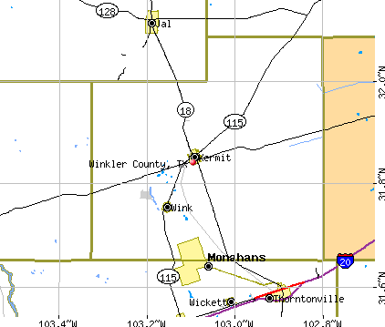 Winkler County, TX map