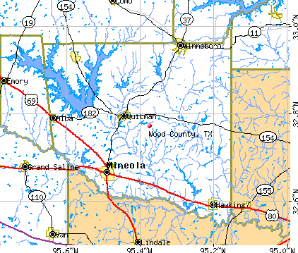 Wood County, TX map