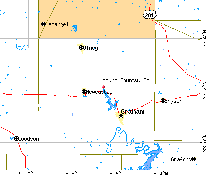 Young County, TX map
